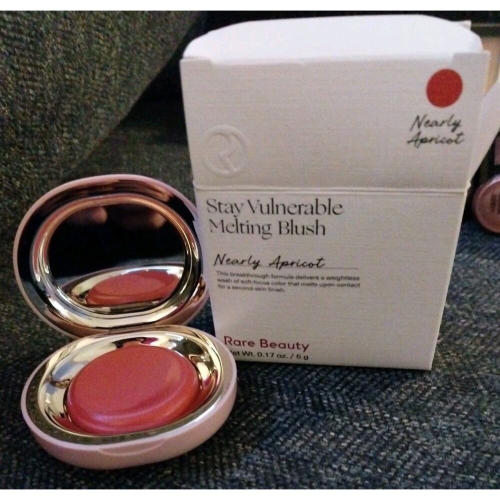 Rare Beauty Stay Vulnerable Melting Blush Nearly Apricot Cream Face Makeup NIB